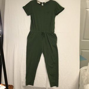 Nanavatee Short Sleeve Drawstring Waist Jumpsuit Size M